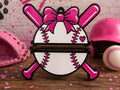 Baseball Hair Tie Keychain