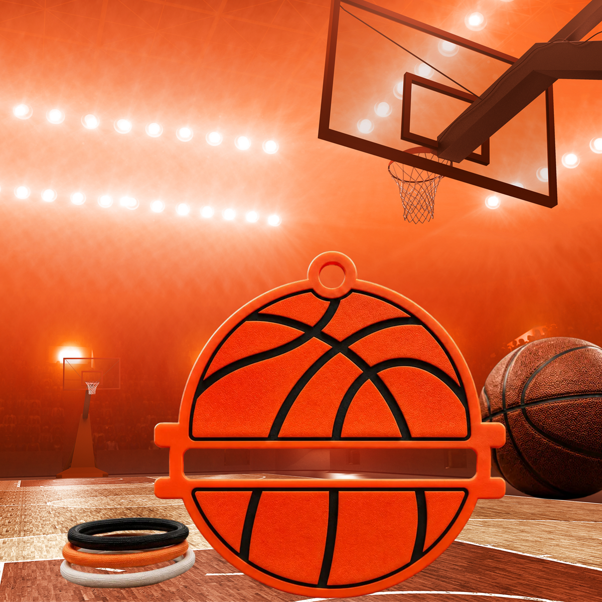 Basketball Hair Tie Keychain