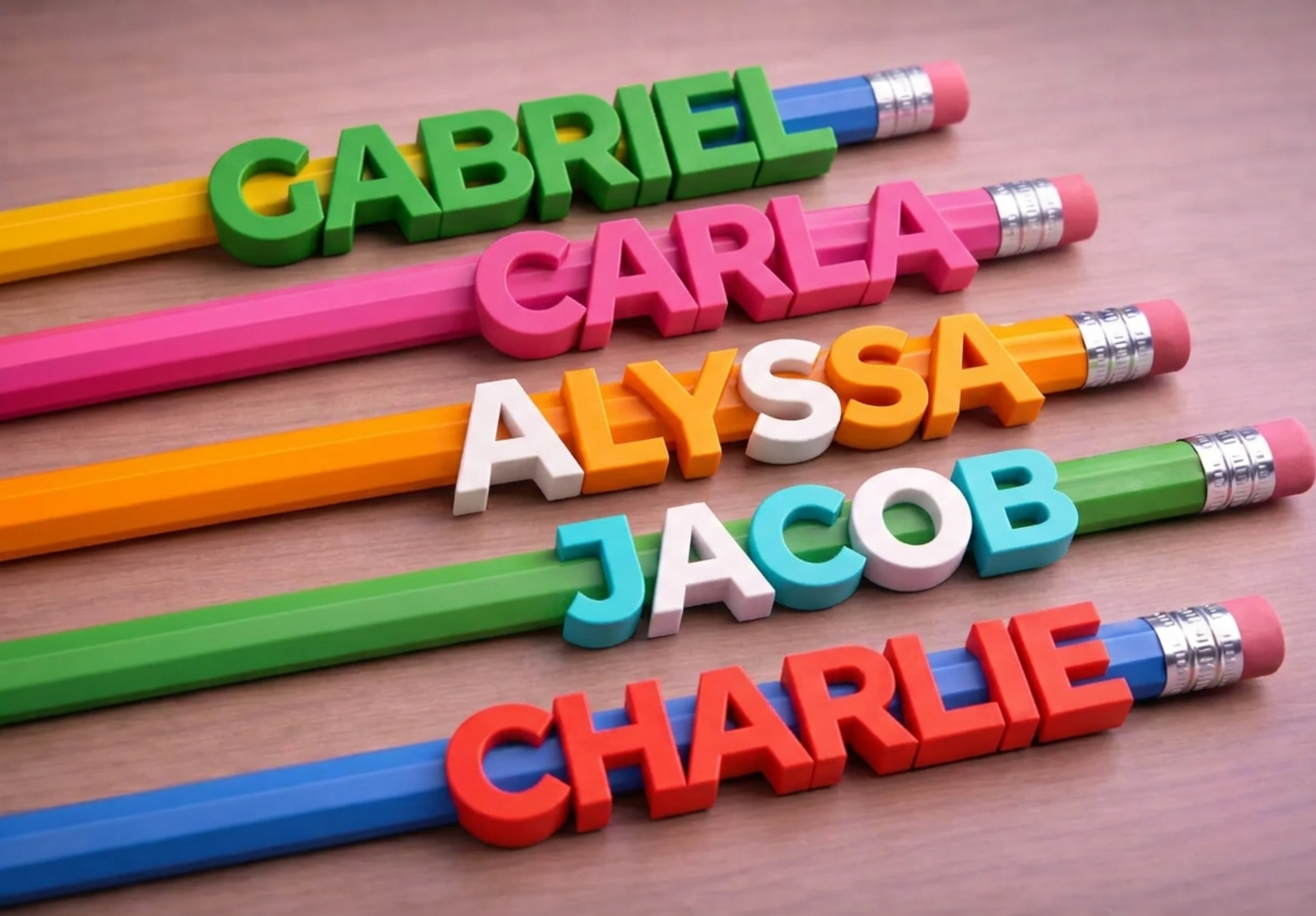Custom Pencil Slide On Name