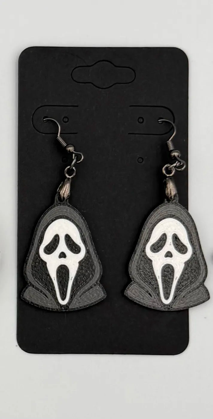 Ghostface Halloween Earrings