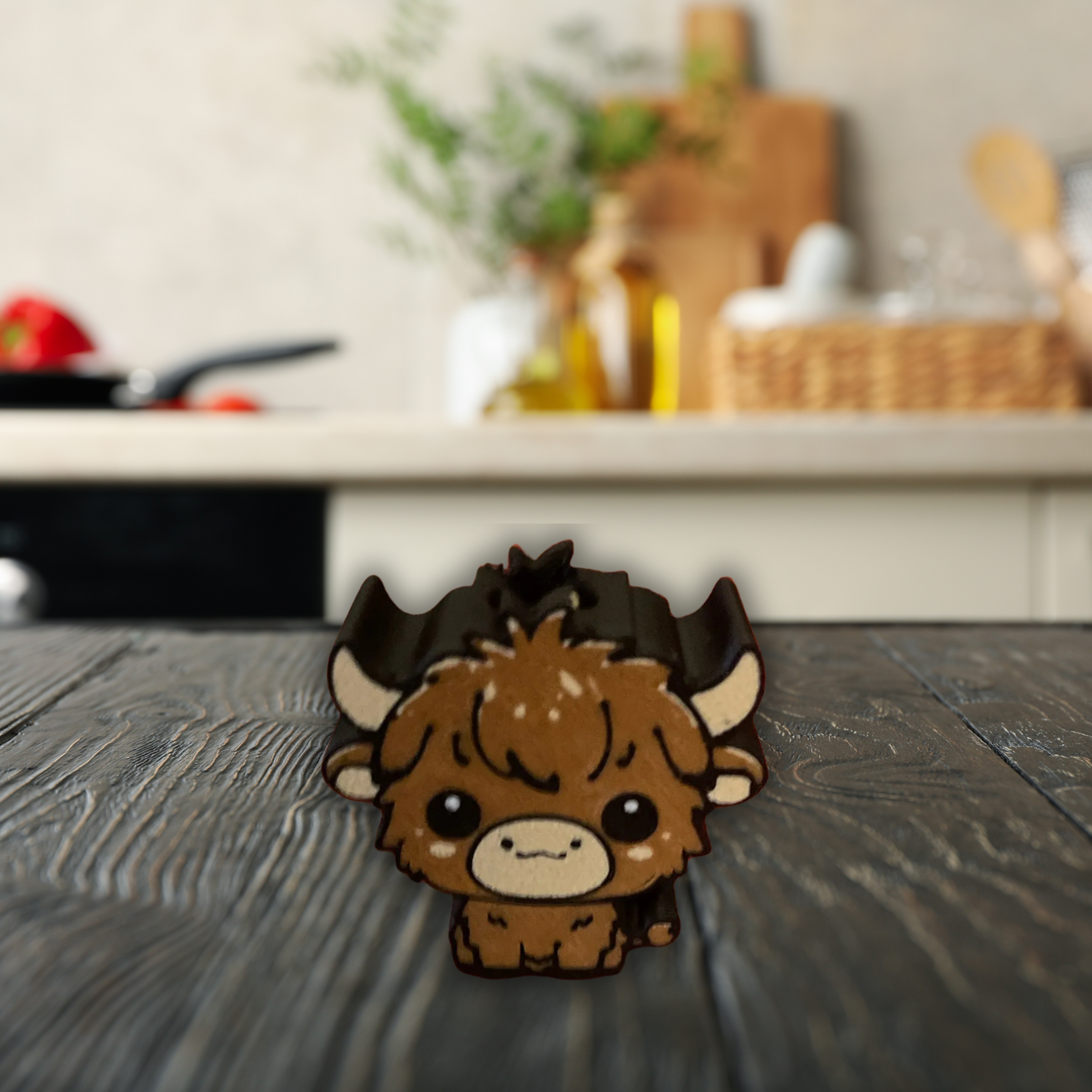 Highland Cow Straw Topper