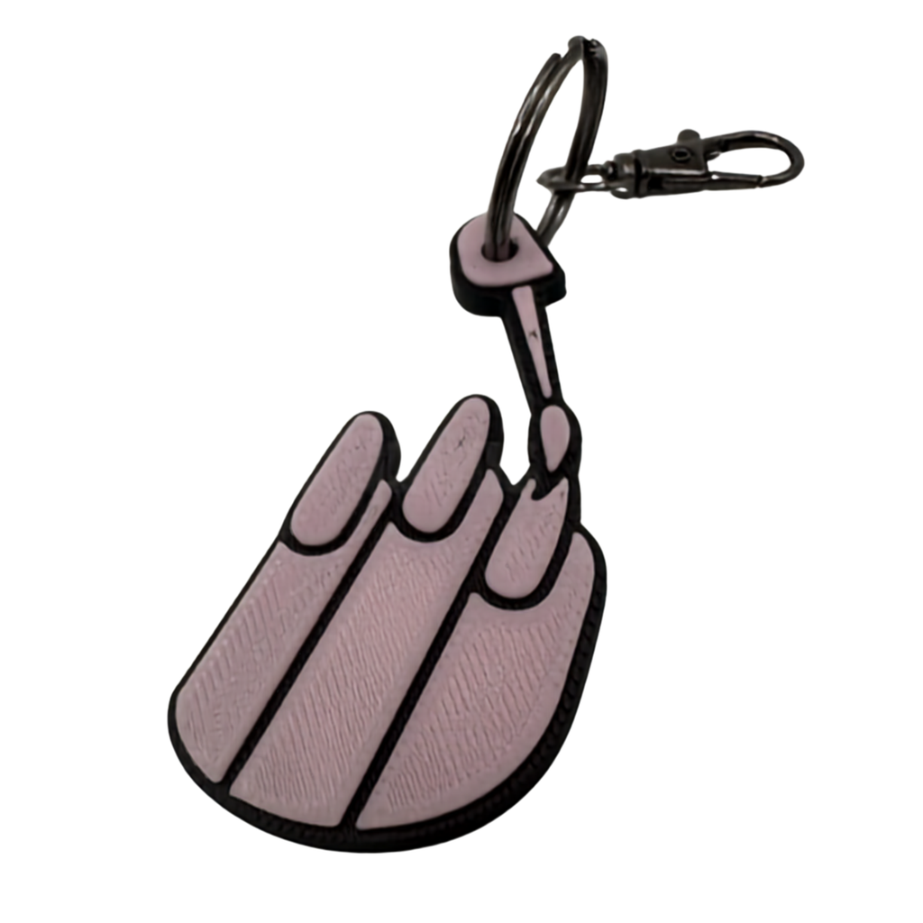 NFC Nail Tech Keychain – Hand Manicure Design, Tap-to-Share Contact Card