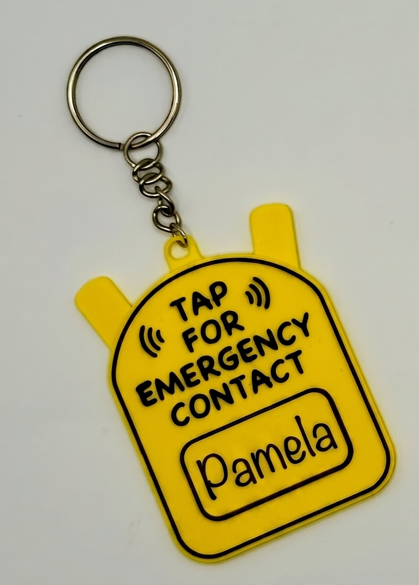 Name Backpack NFC Tag - Emergency Contact