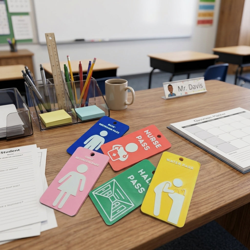 Teacher Hall Passes Bundle (6)
