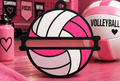 Volleyball Hair Tie Keychain